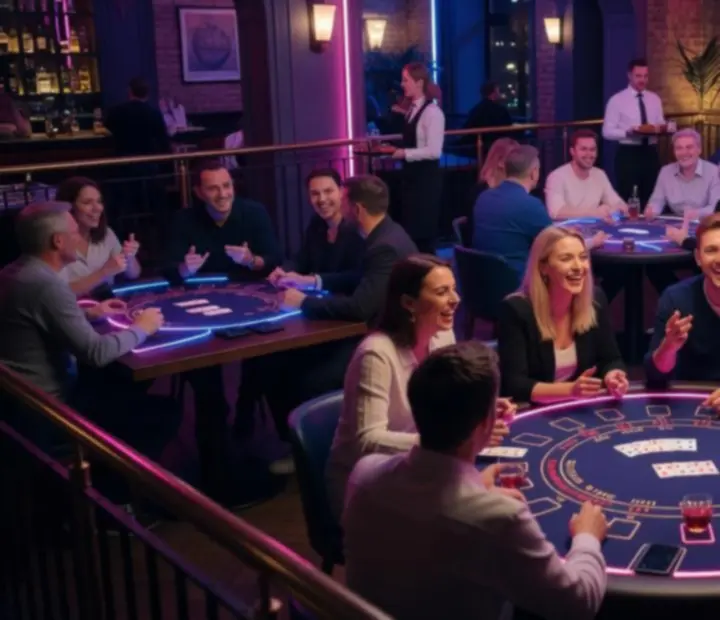 Momentky hostů z blackjackových večerů v restauraci Wonderstar s. r. o.